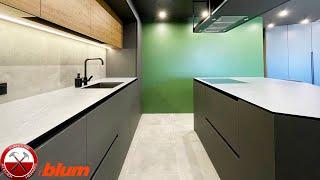 Дизайнерская КУХНЯ и прихожая в Новороссийске. № 148.  #kitchen #blum #furniture #design