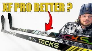 On Ice with CCM Tacks XF Pro vs AS6 Pro hockey stick review - No tech talk ! is it a better stick ?