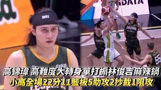 高錦瑋 高難度大轉身單打搧林俊吉麻辣鍋 小高全場22分11籃板5助攻2抄截1阻攻 TPBL例行賽 桃園台啤永豐雲豹 vs. 福爾摩沙夢想家