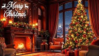 Cozy Fireplace with Relaxing Christmas MusicSoothing Christmas Music for Sleep  Christmas Ambience