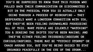 The experience of you was so overwhelming, they had to pull back to regroup (but it isn't over).