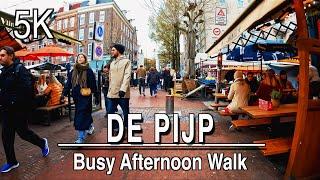 【5k】Amsterdam De Pijp, Netherlands Back To Normal  Walk  | 4k l 60 UHD (ASMR) De Pijp Sounds