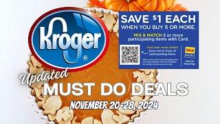 *MONEYMAKERS* Kroger MUST DO Deals for 11/20-11/28 | Run Mega Sale Deal + MORE!