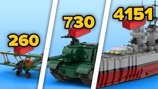 LEGO WW2 Military Equipment in Different Scales | Comparison