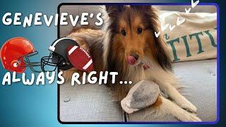 My dog makes her Super Bowl prediction for 2025…