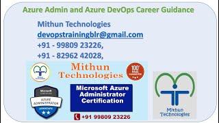 Azure Admin and Azure DevOps Demo - Mithun Technologies - 9980923226