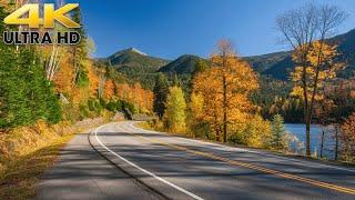 Montana Mountain Scenic Drive on US Route 2 in Glacier National Park 4K - Montana Fall Colors