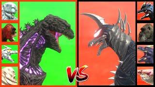 KAIJU TOURNAMENT: Shin Godzilla New VS Gigan New VS Shimo VS Legendary Godzilla VS Kong 2024 in ARBS