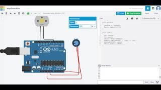 potentiometer to control the speed of a DC Motor(Code)