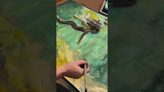 Acrylic Painting On Paper | Underwater Dive #painting #art #relaxation