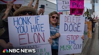 Protestors target Tesla as backlash to Elon Musk's political power grows