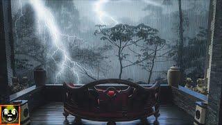 Sleep Instantly with Heavy Thunderstorm Sounds | Rain, Loud Thunder and Lightning Sound Effects