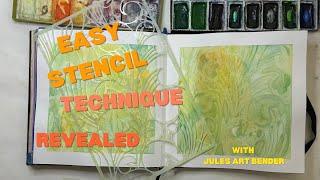 Unlock the Secret to Unique Watercolor Backgrounds: Easy Stencil Technique Revealed!
