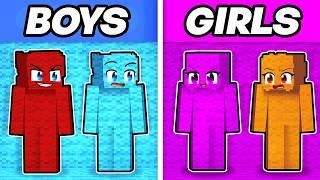 BOYS vs GIRLS Hide & Seek in Minecraft!