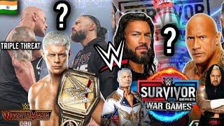 Cody Vs Roman Vs Rock - WrestleMania 41 ?../ Team Rock Vs Team Roman - Survivor series ?