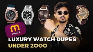 5 Luxury Watch Dupes On Meesho Under ₹350 | Budget-Friendly Watches For Men | Honest Watch Review