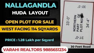 Plots for sale in Nallagandla circle & Flyover Hyderabad Huda Layout