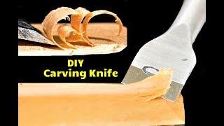 How to Make a Wood Carving Knife from an Old Drill Bit (using the knife itself!)