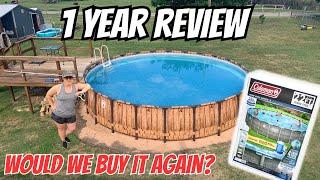Coleman Power Steel Frame Pool  1 Year Review | Above Ground Pool Review