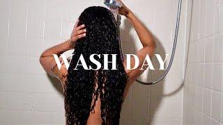 ITS WASH DAY | Hair growth tips, rosemary oil, curly hair routine etc. | #curlyhair #washday