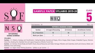 NSO Olympiad Class 5 - Sample Paper - 2021-22