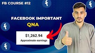 Facebook Earning Course 2024 | Last Video of Facebook Course |Important Qna Video | Copy Paste Work