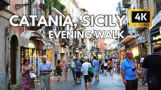 Catania, Italy Evening Walking Tour 2025 - 4K60fps