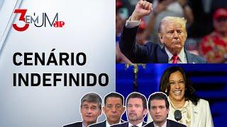 Eleições nos EUA: O que revela maioria das pesquisas entre Trump e Kamala? Comentaristas debatem