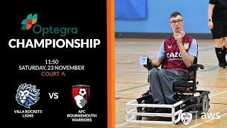 Villa Rockets Lions vs AFC Bournemouth Warriors - Optegra Championship Court A