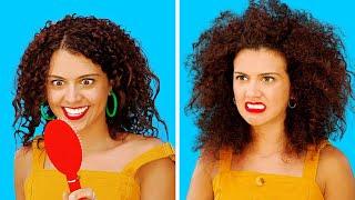 FUNNY CURLY HAIR PROBLEMS || Girls With Curly Hair Struggles by 123 GO!