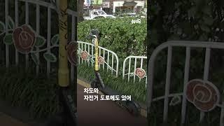 "여기가 킥보드 판매장인가요?"...거리 점령한 불청객, '불법주차' 킥보드｜뉴쓱 #JTBC #Shorts