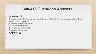 CCNP Enterprise 300-415 Practice Test