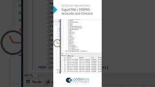 60 Second Integration Demo - SugarCRM | SYSPRO Accounts and Contacts Synchronisation #integration