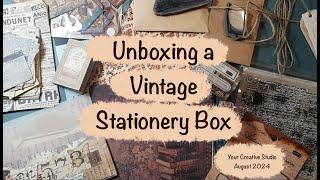 Unboxing the August 2024 Box from Your Creative Studio | Vintage stationery