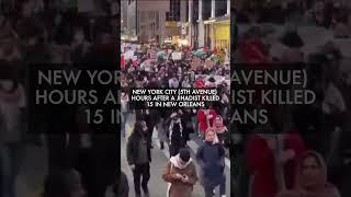 New York City (5th Avenue) just a few hours after a Jihadist kiIIed 15 in New Orleans