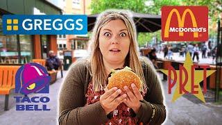 Eating BRITISH Fast Food for 24 Hours