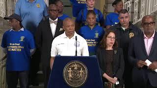 Mayor Eric Adams Makes Labor and Public Safety Announcement