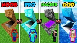 Minecraft NOOB vs. PRO vs. HACKER vs. GOD: SECRET BASE in Minecraft MAP! (Animation)