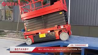 6M Self Propelled Scissor Lift Platform, Aerial Work Scissor Lifts Exported Saudi Arabia