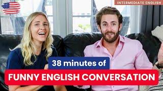 38 Minutes of Real Life English Conversation - Intermediate level English Interview