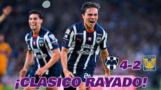 RAYADOS GOLEA A TIGRES EN EL CLASICO REGIO 139 LIGA MX JORNADA 12 APERTURA 2024  EN ZONA FUT