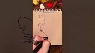How to Draw a Romantic Couple | One Line Art