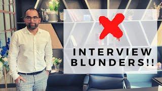 Interview Blunders with Real-Life Examples | Tips by Mustafa Mirchawala