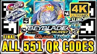 ALL 551 QR CODES BEYBLADE BURST APP IN 4K! Beyblade Burst QR Codes