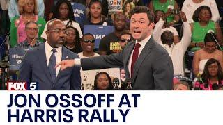 'Donald Trump is too scared to debate': Sen. Ossoff at Kamala Harris Atlanta rally | FOX 5 News