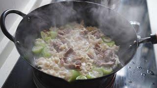 Old Beijing one pot pasta - beef luffa soup noodle | total comfort food for stay at home winter eve