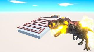 Escape From Fire T-rex - Last Survivor - Animal Revolt Battle Simulator