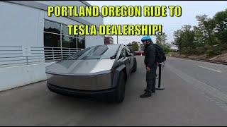 Portland Oregon E-bike Ride To A Tesla Dealership