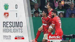 Resumo: Sporting 0-1 Santa Clara (Liga 24/25 #12)