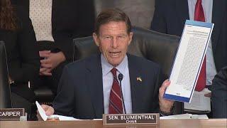 Sen. Blumenthal Grills Boeing's Calhoun on Data Request